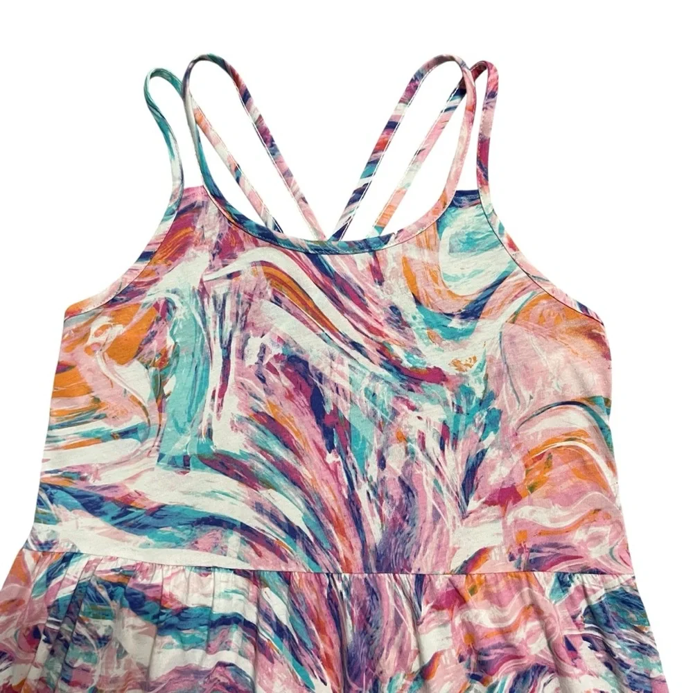 The Children’s Place XXL (16) Colorful Print Knit Crossback Everyday Dress